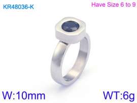 Stainless Steel Stone&Crystal Ring