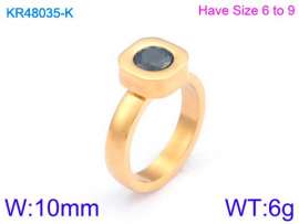 Stainless Steel Stone&Crystal Ring