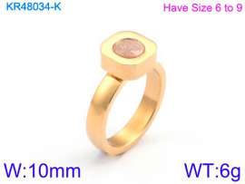 Stainless Steel Stone&Crystal Ring