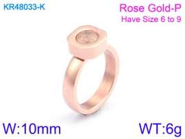 Stainless Steel Stone&Crystal Ring