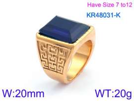 Stainless Steel Stone&Crystal Ring