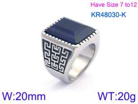 Stainless Steel Stone&Crystal Ring