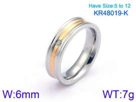 Stainless Steel Stone&Crystal Ring