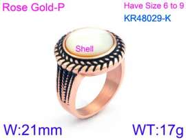 Stainless Steel Rose Gold-plating Ring