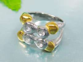 Stainless Steel Stone Ring