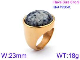 Stainless Steel Stone&Crystal Ring