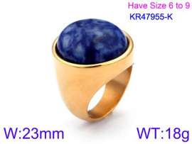 Stainless Steel Stone&Crystal Ring