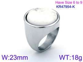 Stainless Steel Stone&Crystal Ring