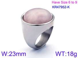 Stainless Steel Stone&Crystal Ring