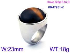 Stainless Steel Stone&Crystal Ring