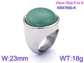 Stainless Steel Stone&Crystal Ring