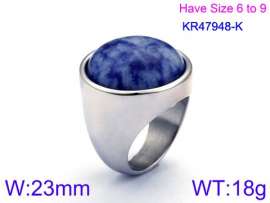 Stainless Steel Stone&Crystal Ring