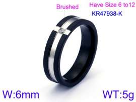 Stainless Steel Stone&Crystal Ring