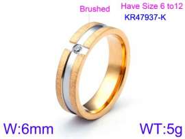 Stainless Steel Stone&Crystal Ring