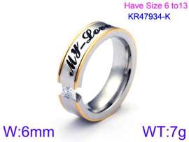 Stainless Steel Stone&Crystal Ring