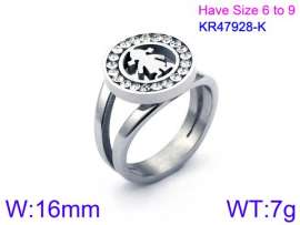 Stainless Steel Stone&Crystal Ring