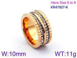 Stainless Steel Stone&Crystal Ring