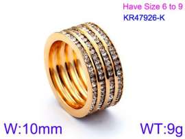 Stainless Steel Stone&Crystal Ring