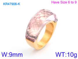 Stainless Steel Stone&Crystal Ring