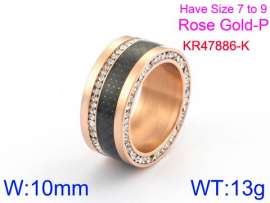 Stainless Steel Stone&Crystal Ring