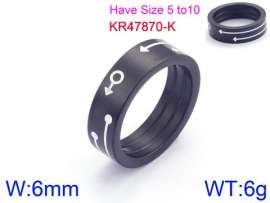 Stainless Steel Black-plating Ring