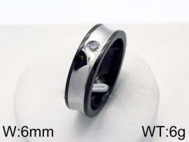 Stainless Steel Stone&Crystal Ring