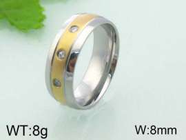 Stainless Steel Stone&Crystal Ring