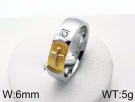 Stainless Steel Stone&Crystal Ring