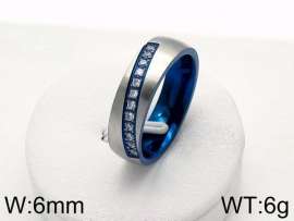 Stainless Steel Stone&Crystal Ring