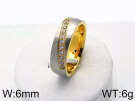 Stainless Steel Stone&Crystal Ring