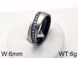 Stainless Steel Stone&Crystal Ring