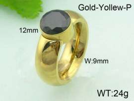 Stainless Steel Stone&Crystal Ring
