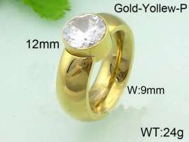 Stainless Steel Stone&Crystal Ring