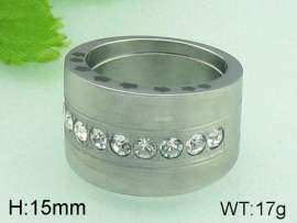 Stainless Steel Stone&Crystal Ring