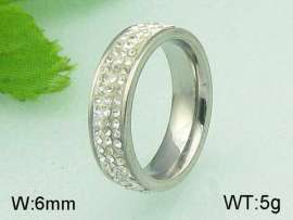 Stainless Steel Stone&Crystal Ring