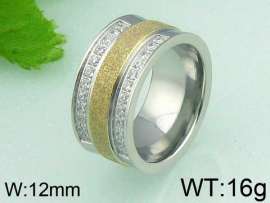 Stainless Steel Stone&Crystal Ring