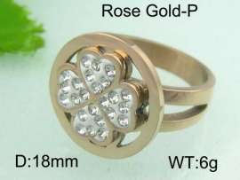 Stainless Steel Stone&Crystal Ring