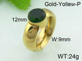 Stainless Steel Stone&Crystal Ring