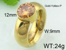 Stainless Steel Stone&Crystal Ring