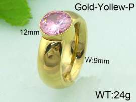 Stainless Steel Stone&Crystal Ring