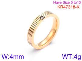 Stainless Steel Gold-plating Ring