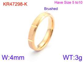 Stainless Steel Gold-plating Ring