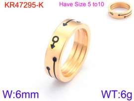 Stainless Steel Gold-plating Ring