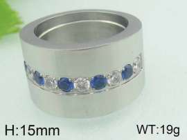 Stainless Steel Stone&Crystal Ring