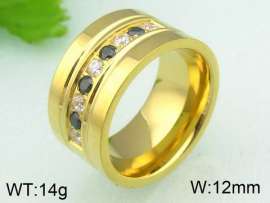 Stainless Steel Stone&Crystal Ring