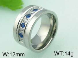 Stainless Steel Stone&Crystal Ring