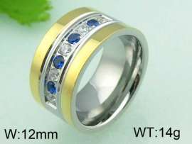 Stainless Steel Stone&Crystal Ring