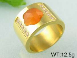 Stainless Steel Stone&Crystal Ring