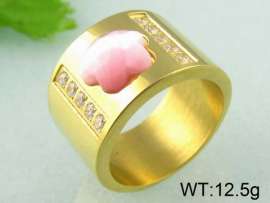 Stainless Steel Stone&Crystal Ring