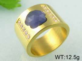 Stainless Steel Stone&Crystal Ring